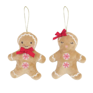 Mon Ami gingerbread couple ornament set