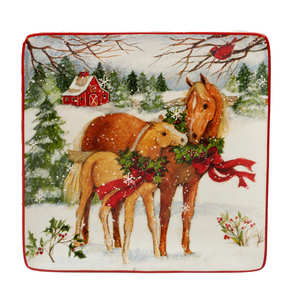 Christmas On the Farm Dinner Plate 10.5 in