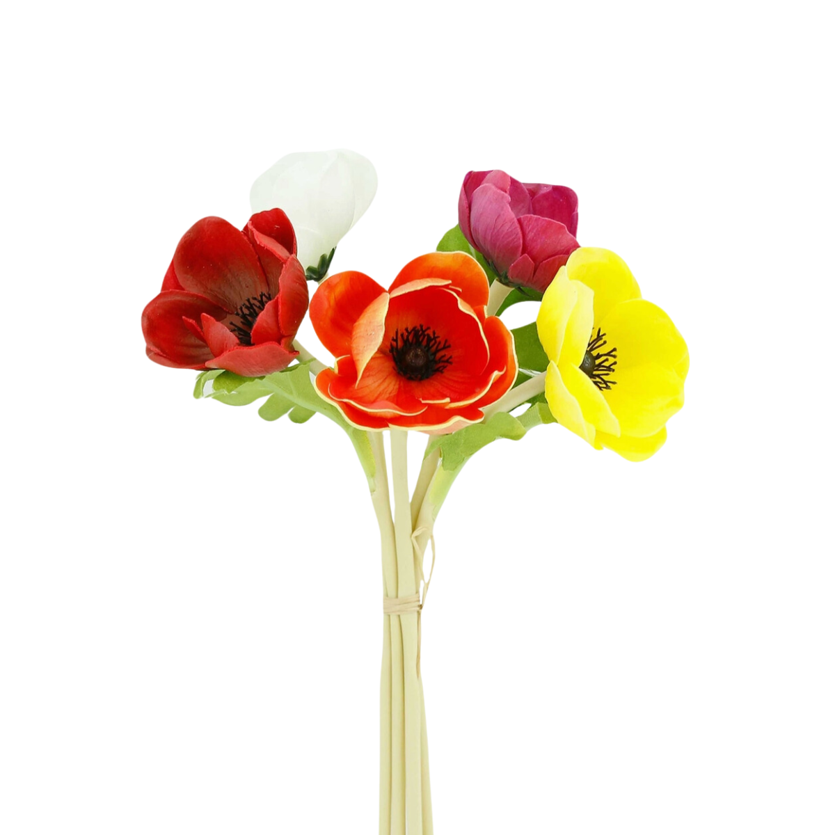 Multicolor Artificial Anemone Flower Bouquet