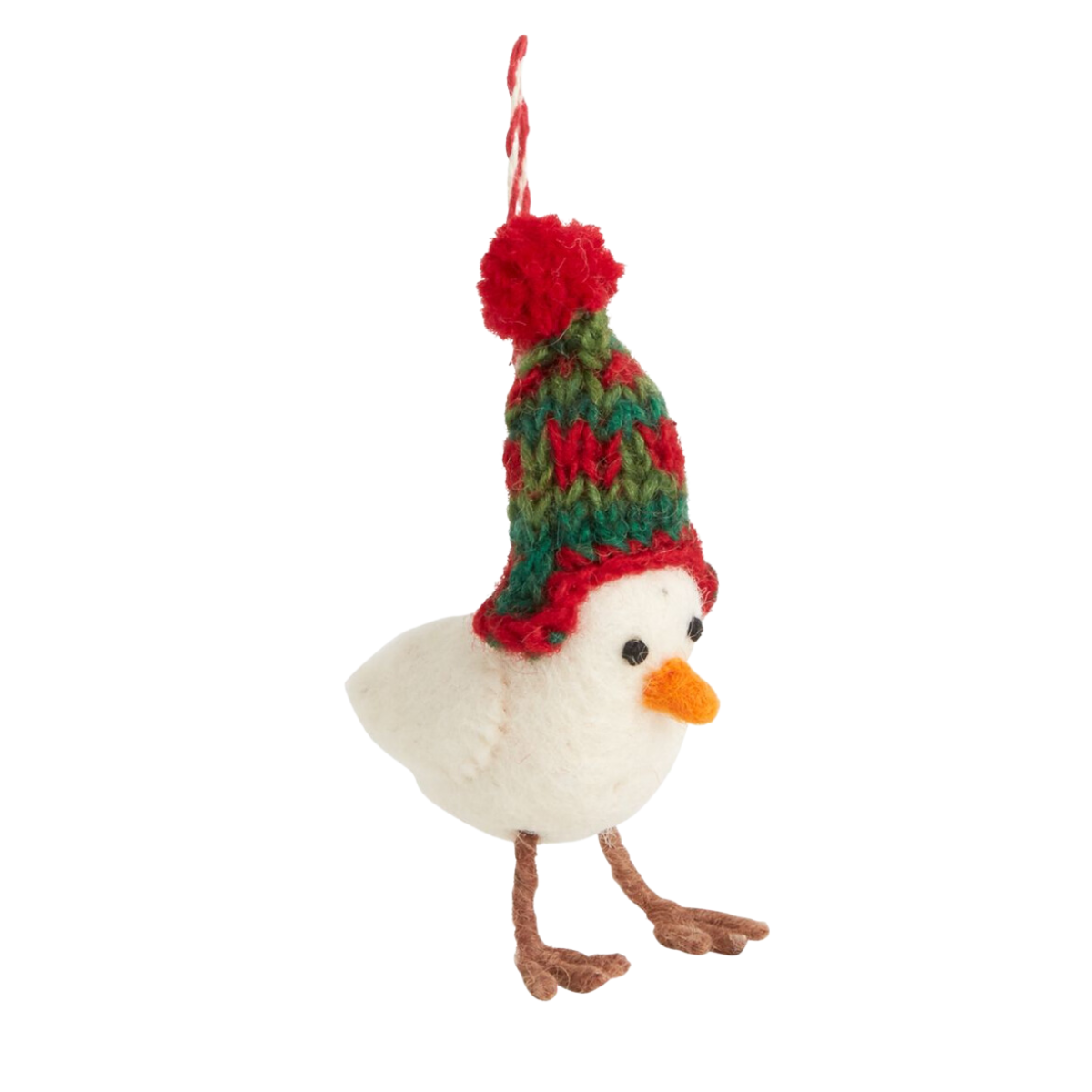 Beanie Hat Birdy Felt Ornament