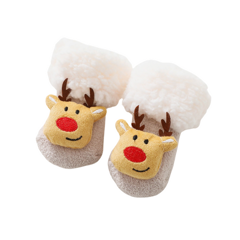 Reindeer Fleece Socks