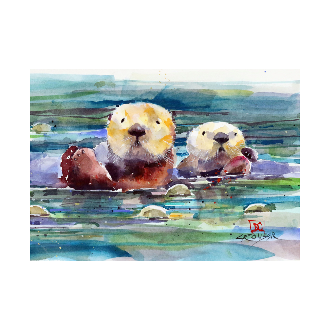 Watercolor Otters Cards