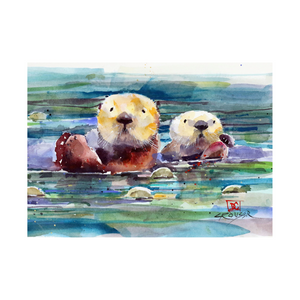 Watercolor Otters Cards