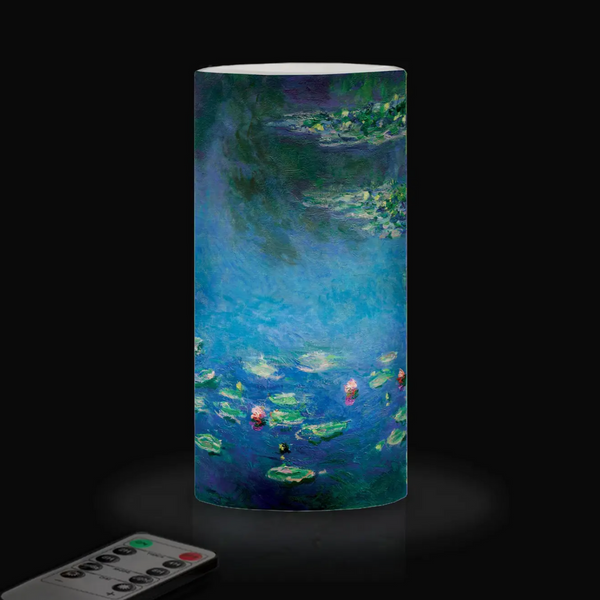Monet "Water Lilies" Led Flameless Wax Candle
