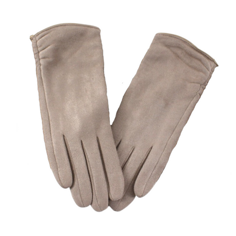 Suede-Like Gloves Soft Grey