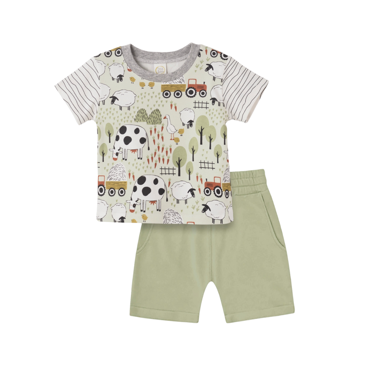 Baby Boy Farmyard Tee & Shorts Set