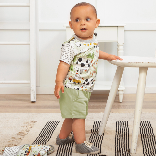 Baby Boy Farm Tee & Shorts Set