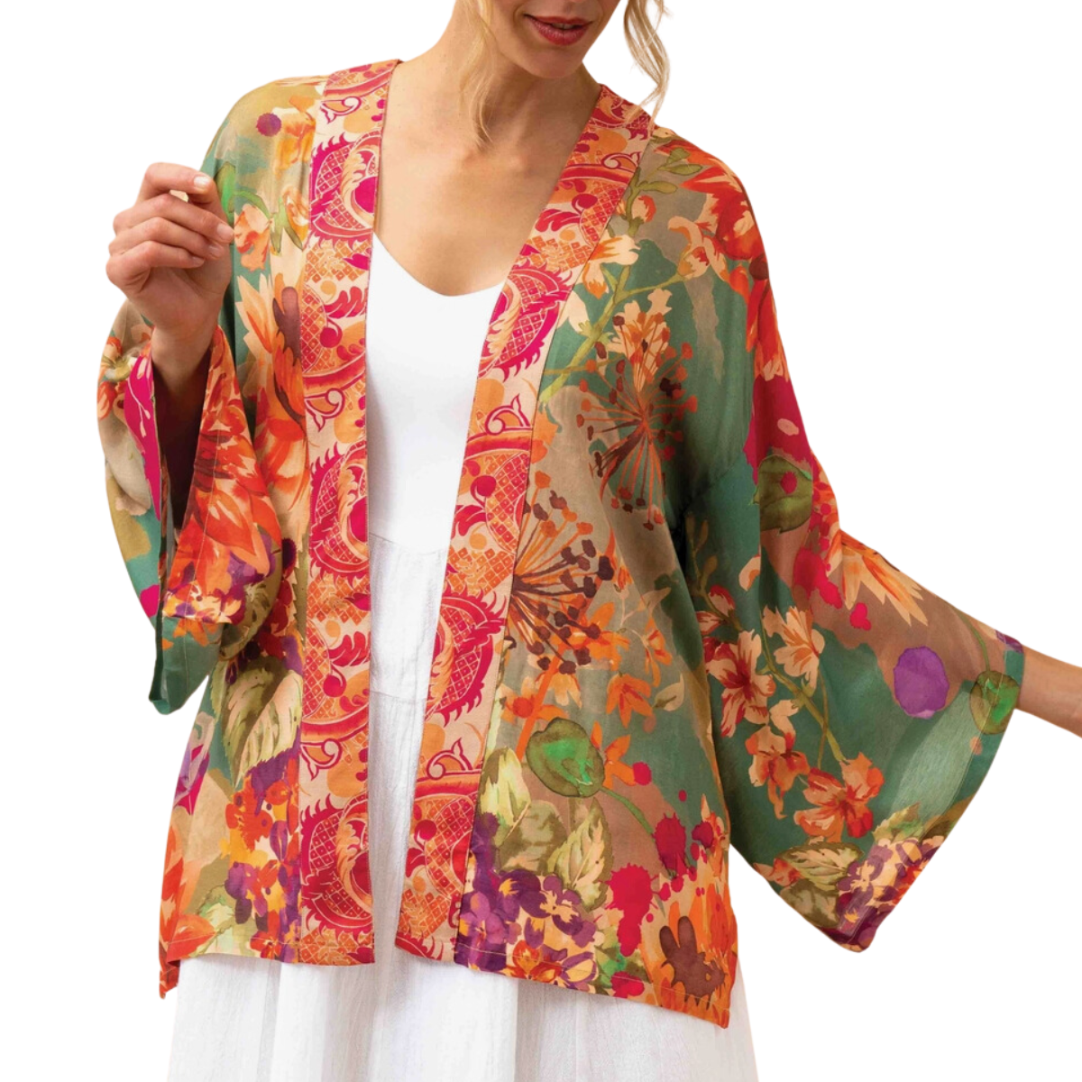 Colorful Floral Kimono jacket