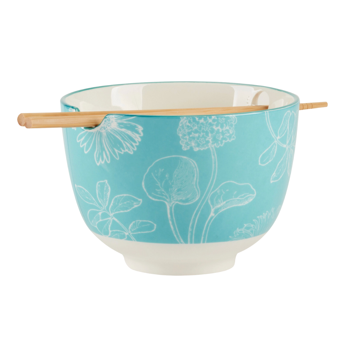 Blue Floral Ramen Bowls