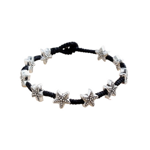 Silver Starfish Woven Bracelet