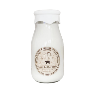 Cabin in the Woods Milk Bottle Soy Candle