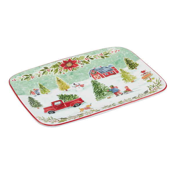 Christmas Farm Scene Platter