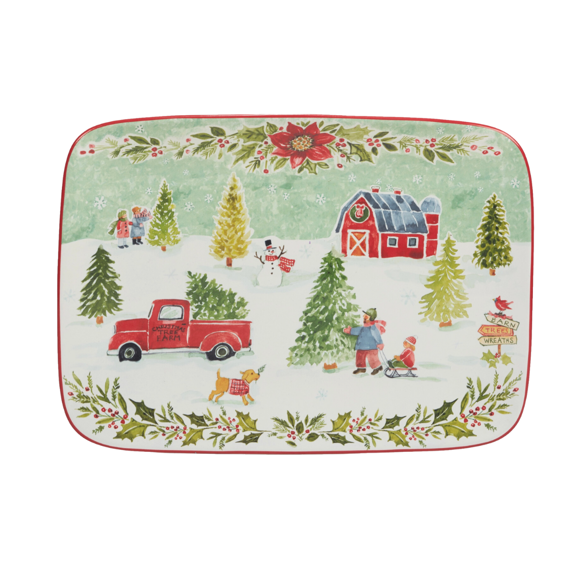 Christmas Farm Scene Platter