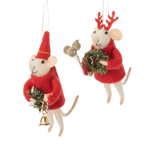 Christmas Felt Mice Ornaments