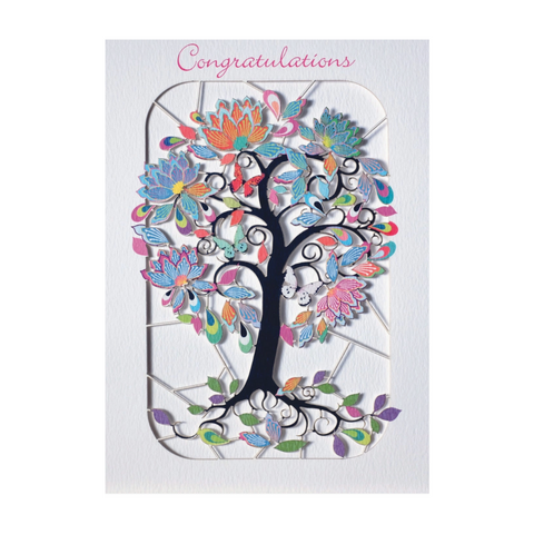 Tree of Life Congratulations Laser Cut Card