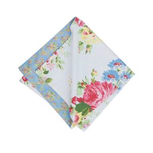 cottage rose floral cotton napkin