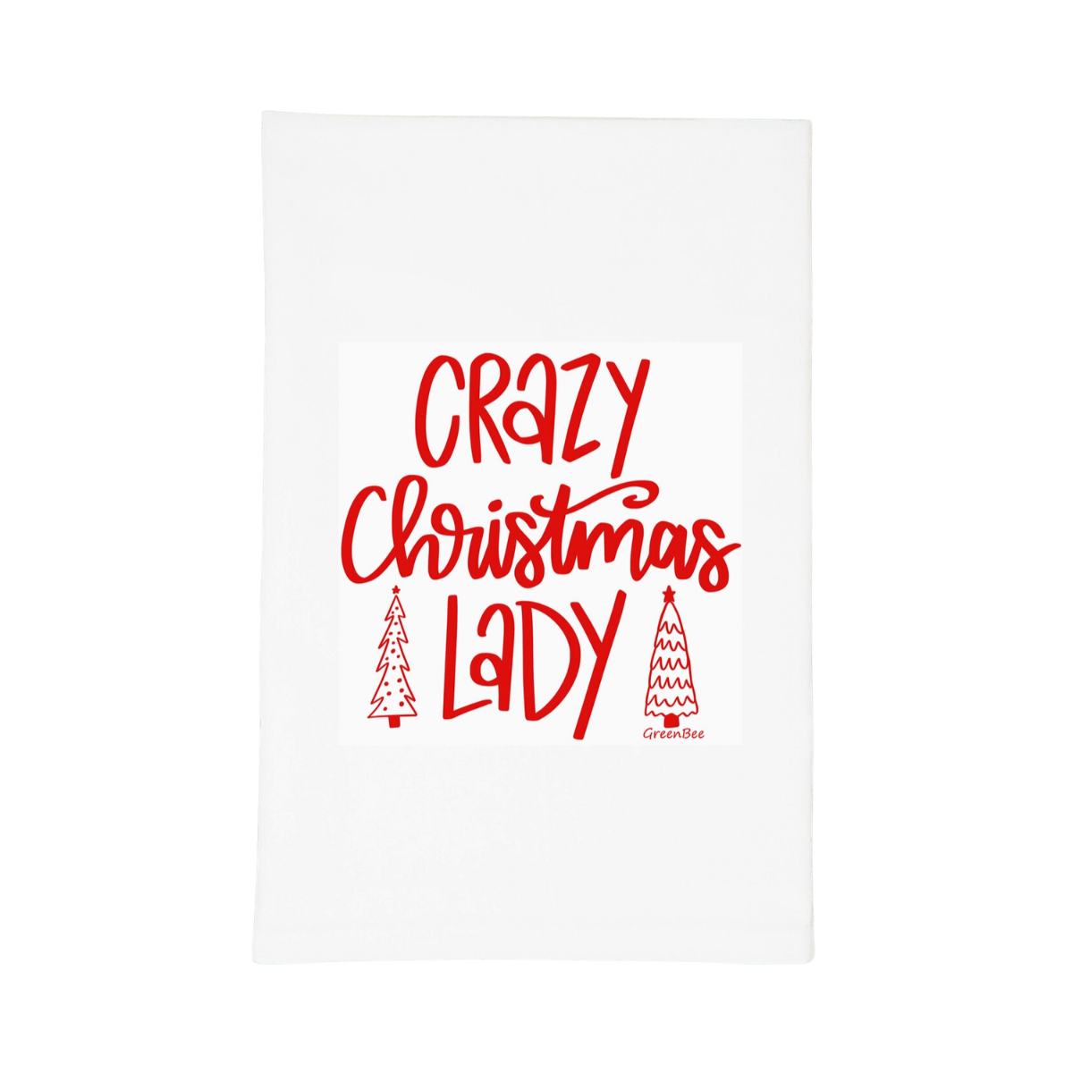 Crazy Christmas Lady Kitchen Towel