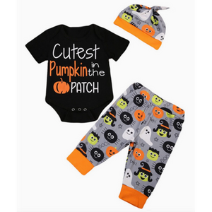 Cutest Pumpkin Halloween Baby Costume Set