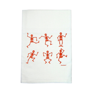 Halloween Dancing Skeletons Tea Towel