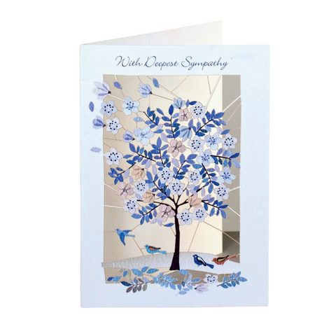 Floral Sympathy Laser Cut Card