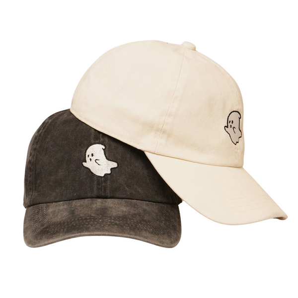 Ghost Embroidered Cotton Baseball Hats