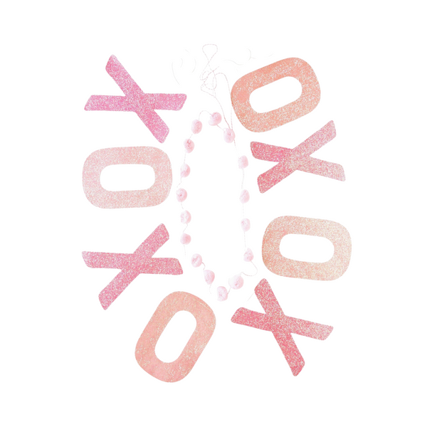 Glitter Xoxo Banner Set