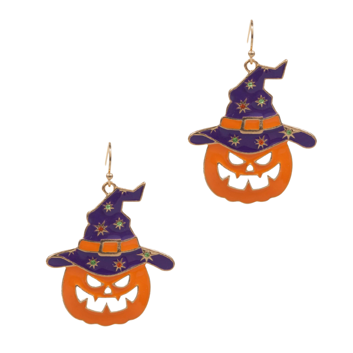 Halloween Witch Pumpkin Dangling Earrings