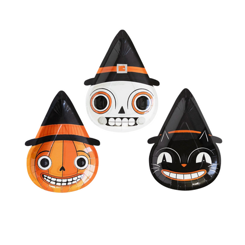 Halloween Character Shaped Plate Set