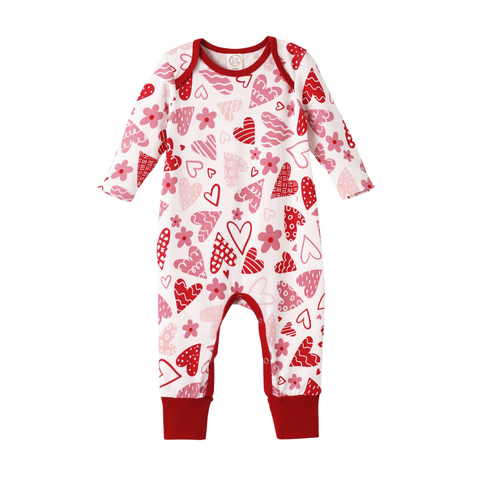 Hearts Bamboo Baby Romper