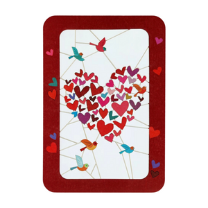 beautiful multicolor Valentines Hearts laser cut card