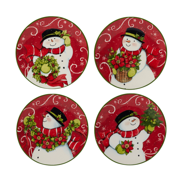 Christmas Snowman Plates