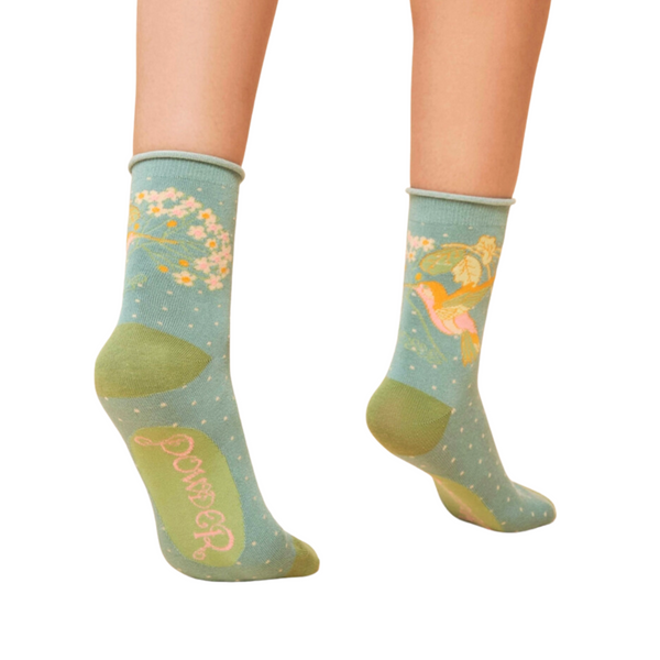 Blue Hummingbird Socks