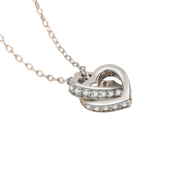 Sterling Silver Interlocking Hearts Necklaces