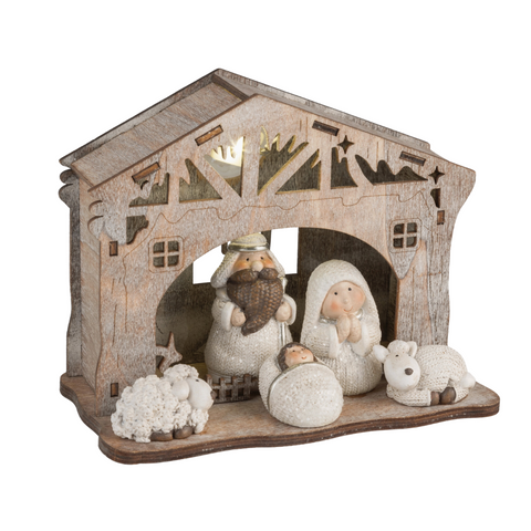 LED Mini Nativity Manger