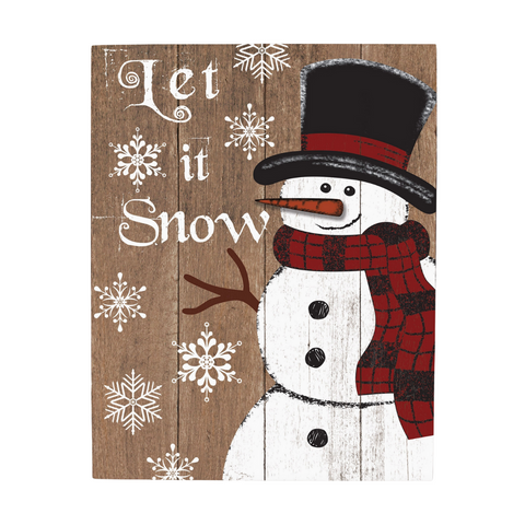 Let It Snow Snowman Sign