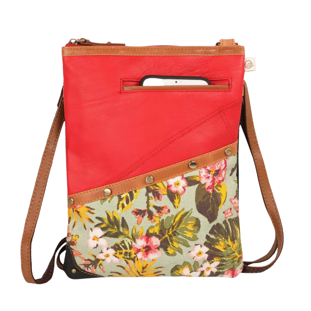 Red Floral Crossbody Bag