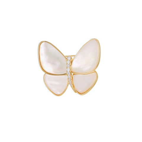 Mother of Pearl Butterfly Brooch