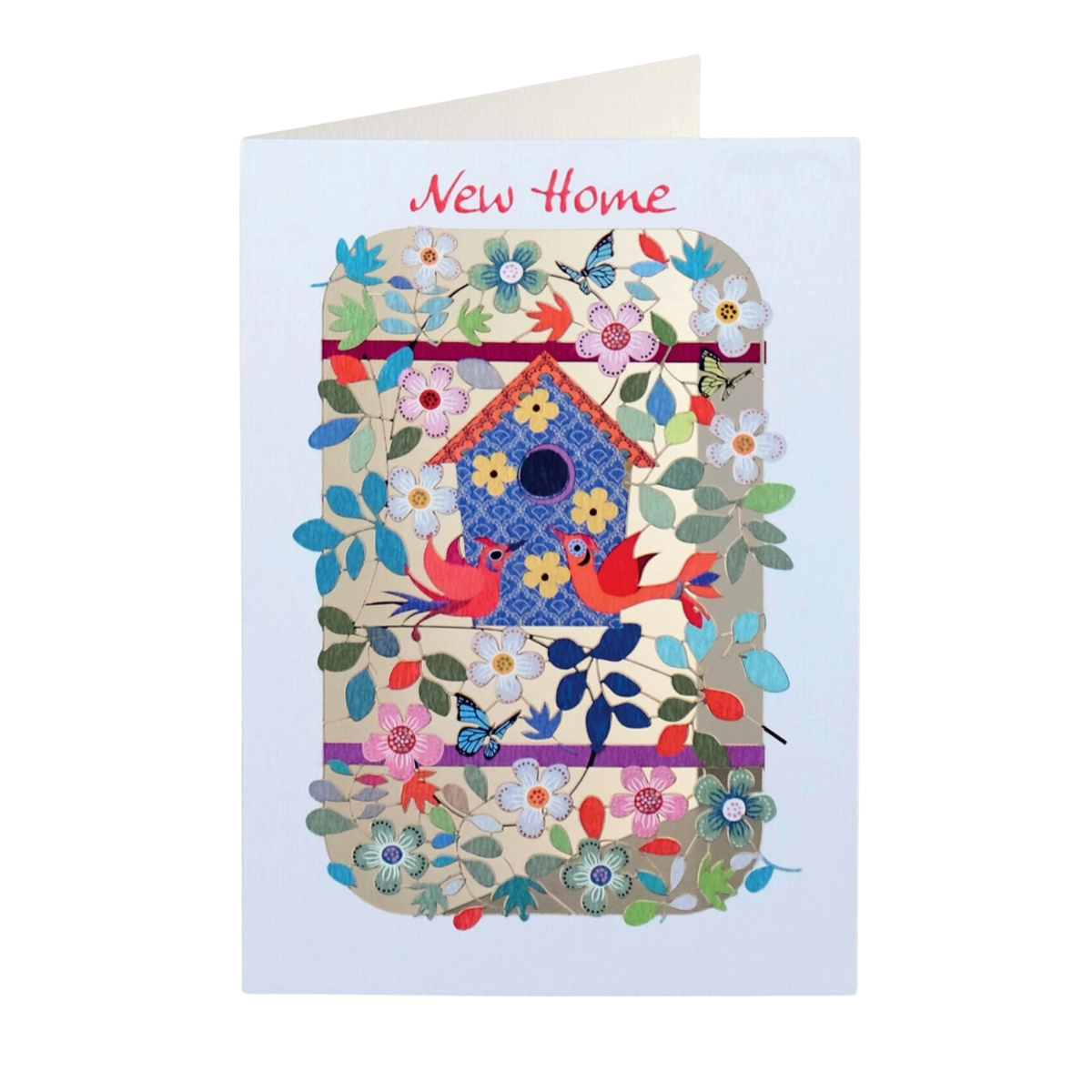 New Home Floral Laser Cut Card