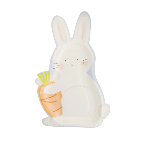 Easter Bunny-Shaped Paper Plate