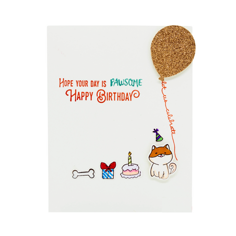 Pawsome Happy Birthday Card