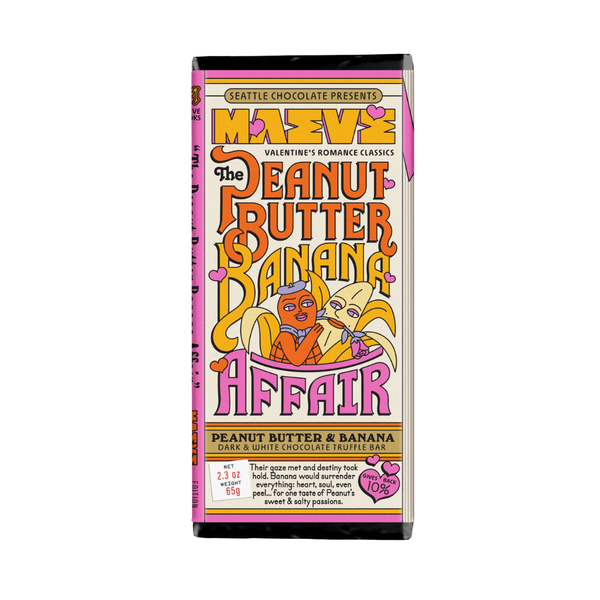 Valentine's Peanut Butter Banana Affair Truffle Bar