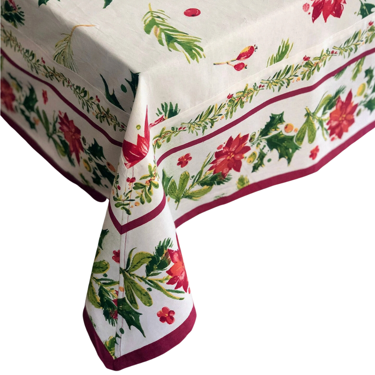 Holiday Poinsettia Tablecloth