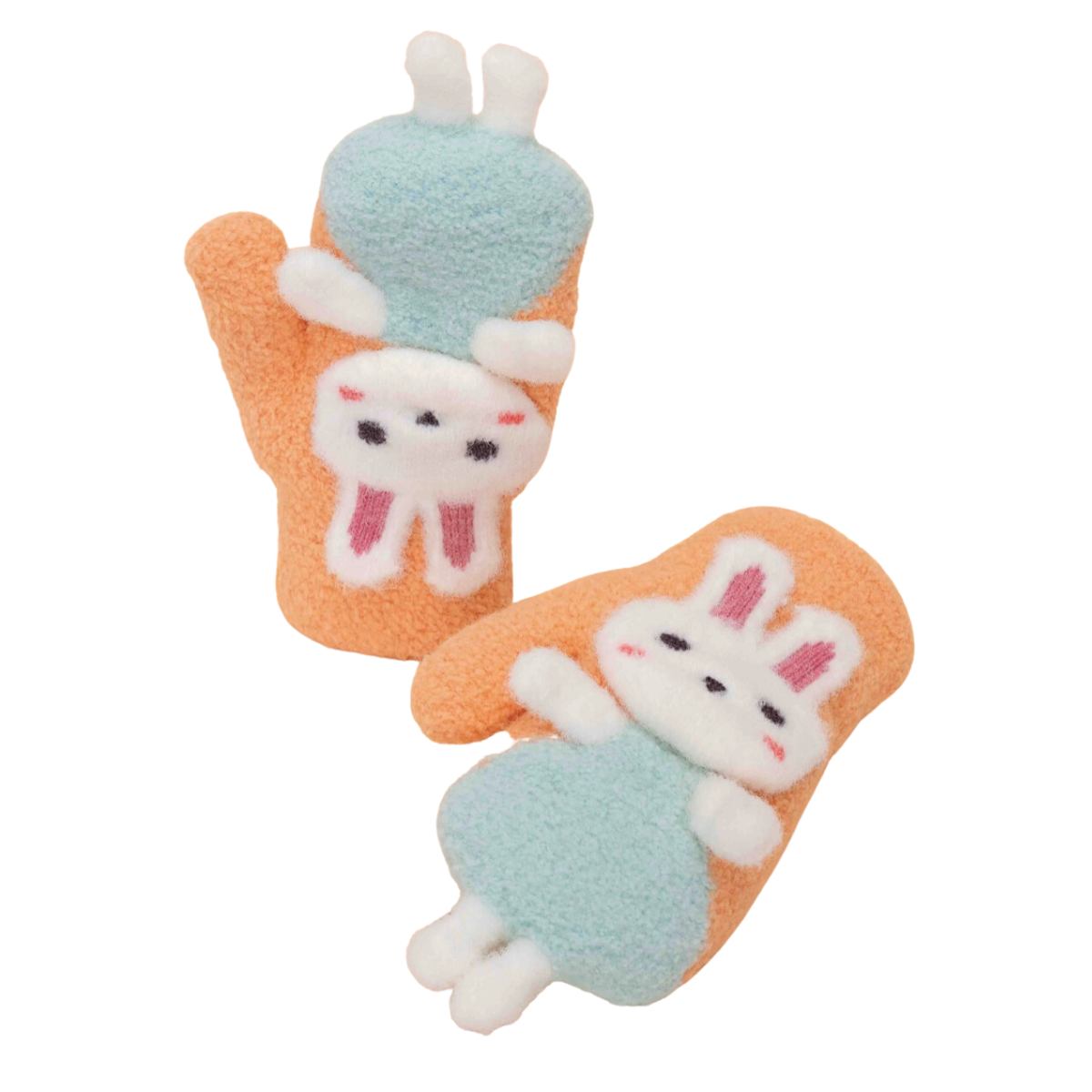 children pastel bunny mittens