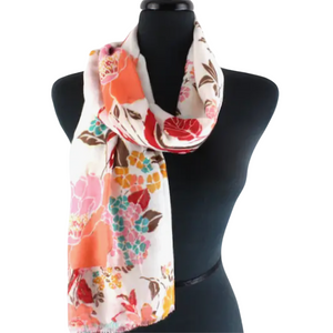 colorful floral lightweight scarf