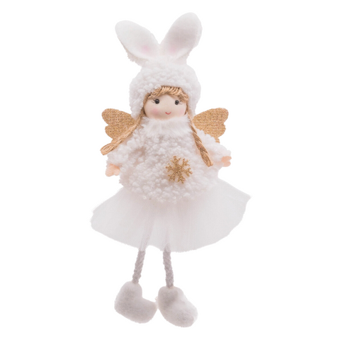 Snowflake Bunny Fairy Ornament