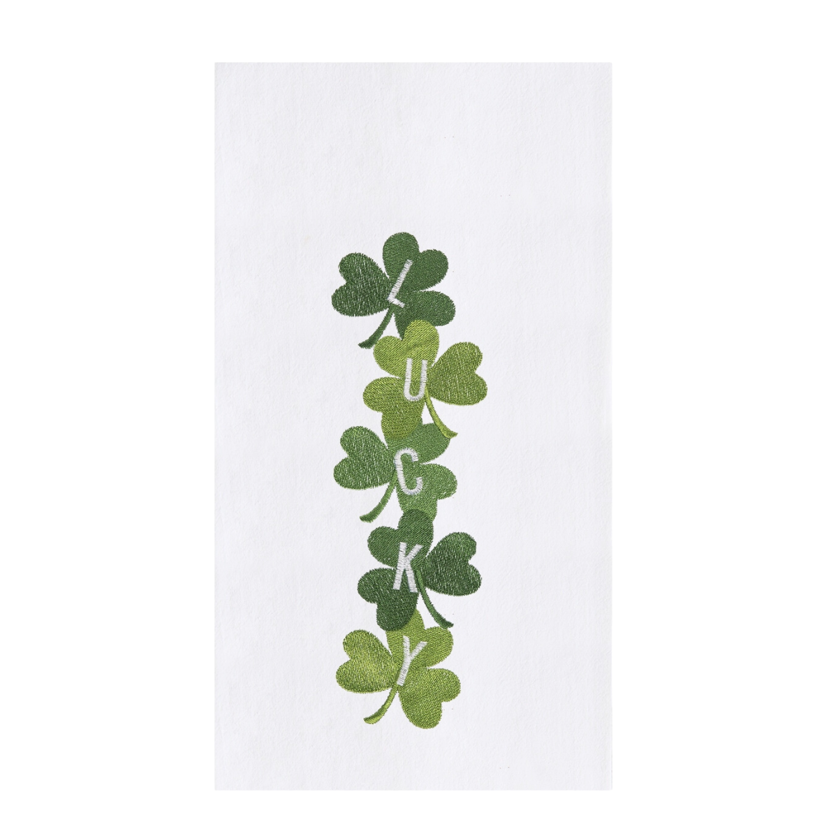 St. Patrick's Day Embroidered Lucky Shamrock Kitchen Towel