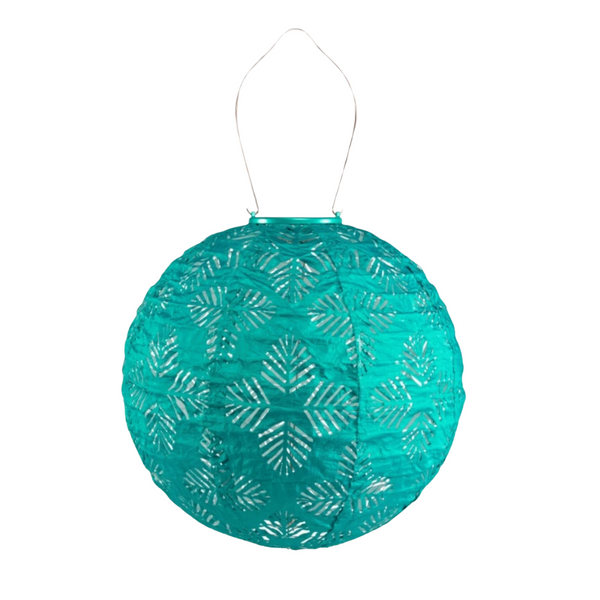 Turquoise Solar Globe Lantern