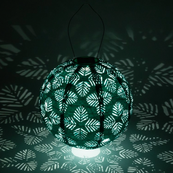 Turquoise Solar Globe Lantern