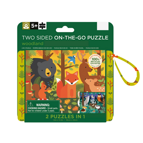Wild Animal Double Sided On-The-Go Puzzle