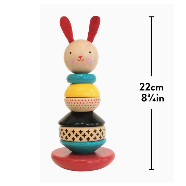 award winning Bunny Stacking Wooden Toy for toddlers